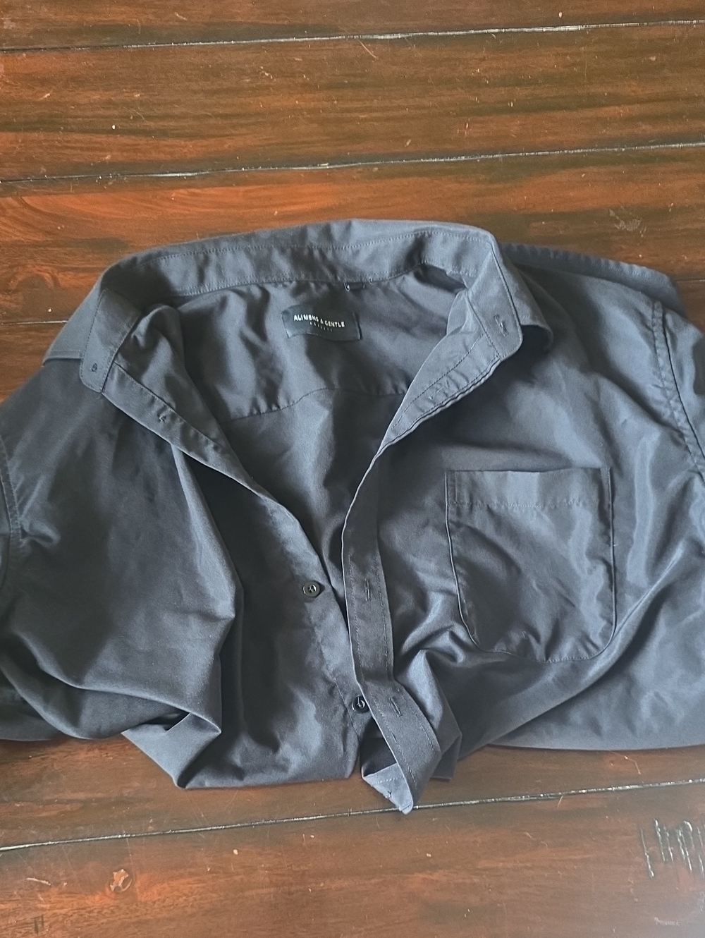 Almans &Gentle Black Men's Lightweight Button-Up Shirt XL